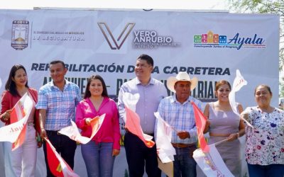 Arranca “Rehabilitación Carretera San Juan Ahuehueyo – Parque Industrial”, la tercera obra gestionada por la diputada Veronica Anrubio Kempis, ahora en el municipio de Ayala, Morelos