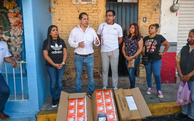 Contribuye el diputado Ángel Adame Jiménez a mejorar la iluminación en la colonia Mina 5 de Chipitlán