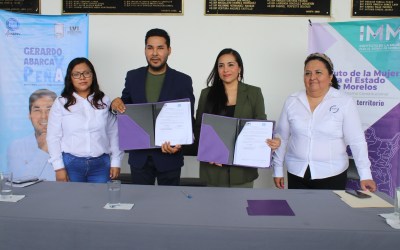 Encabeza diputado Gerardo Abarca firma de convenio con IMM en favor de la autonomía financiera dd las mujeres en el estado