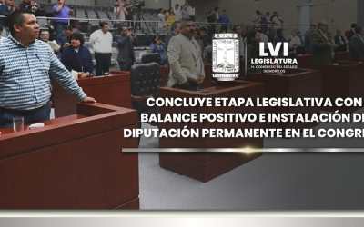 Clausura Congreso de Morelos Segundo Periodo Ordinario de Sesiones e instala la Diputación Permanente